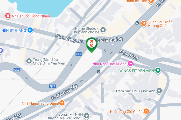 Map - Horizontal Unipole Billboard at Ha Huy Tap Street, Phu Dong Ward, Ha Noi City (Ha Huy Tap - Cau Duong - Gia Lam Intersection)