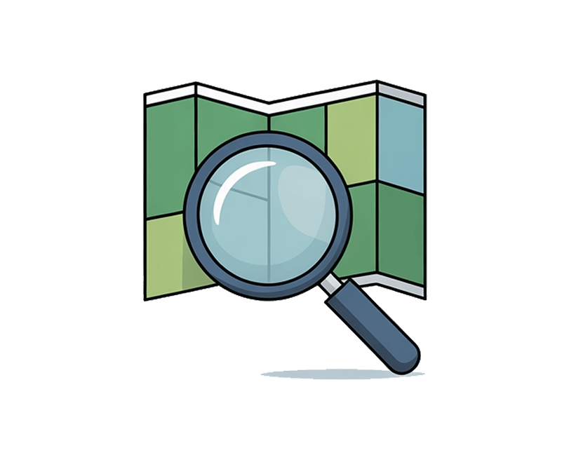 Map with location pin icon