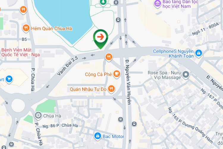 Map -  Horizontal Unipole Billboard at Nguyen Khanh Toan, Nghia Do Ward, Ha Noi City (Nghia Do Park)