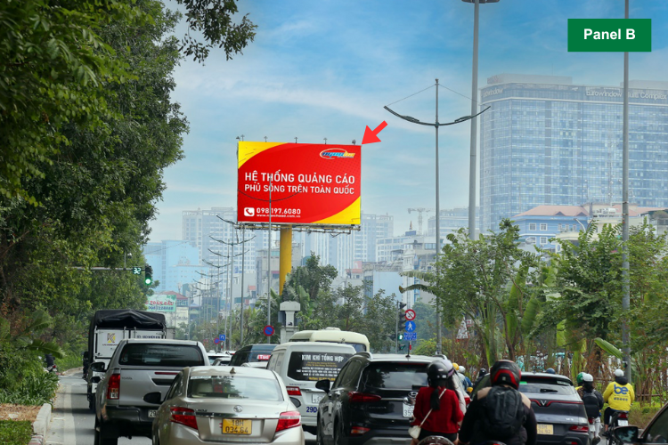 Day view (Panel B) - Horizontal Unipole Billboard at Lang Street, Lang Ward, Ha Noi City (361 Bridge)