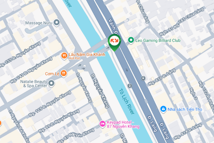 Map - Horizontal Unipole Billboard at Lang Street, Lang Ward, Ha Noi City (361 Bridge)