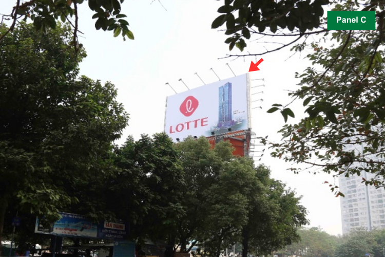 Day view (Panel C) -  Horizontal Unipole Billboard at Nguyen Chanh Street, Yen Hoa Ward, Ha Noi City