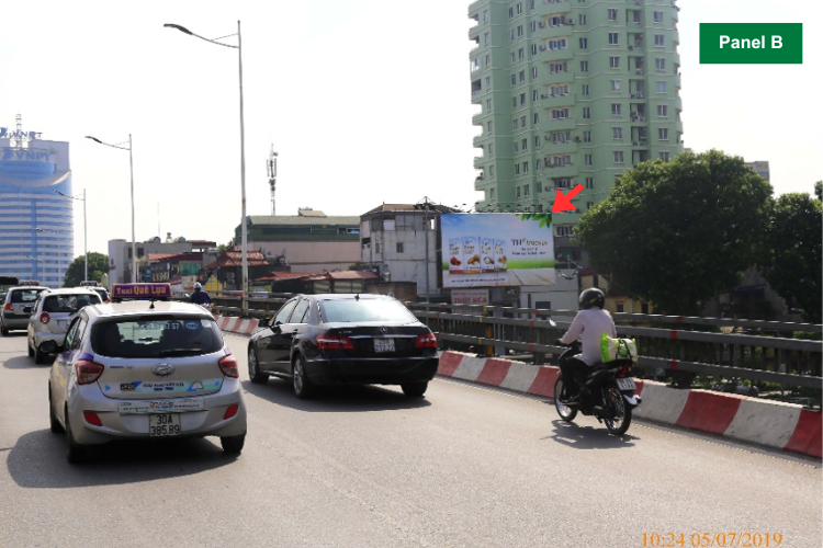 Day view (Panel B) - Horizontal Unipole Billboard at Lang Street, Giang Vo Ward, Ha Noi City (Nguyen Chi Thanh - Tran Duy Hung Overpass)
