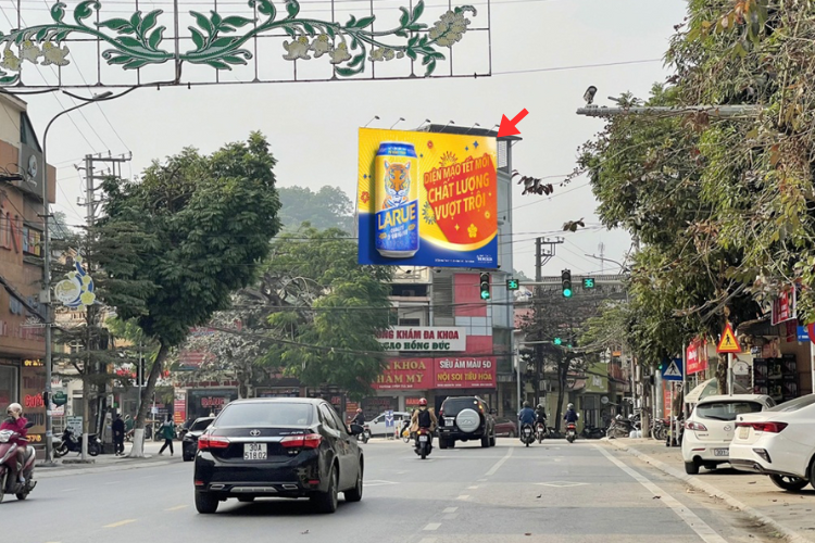 Day view - Horizontal Wallscape Billboard at 531 Dien Bien Street, Yen Bai Ward, Lao Cai