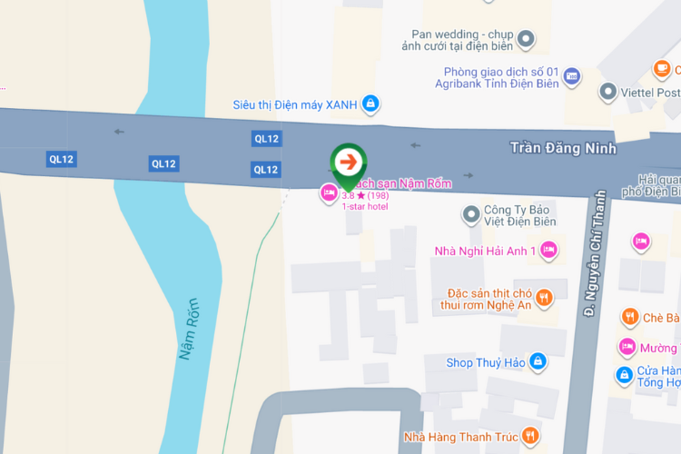 Map - Horizontal Wallscape Billboard at 17 Tran Dang Ninh, Dien Bien Phu Ward, Dien Bien