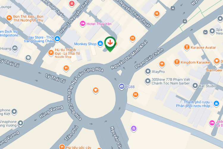 Map -  Horizontal Wall-mounted Pano Billboard at 516 Nguyen Thi Minh Khai, Ban Co Ward, Ho Chi Minh City