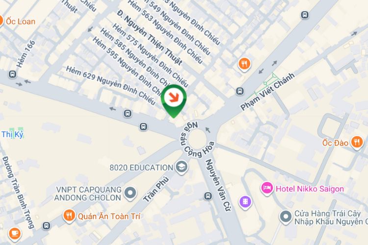 Map - Vertical Wallscape Billboard at 14 Ly Thai To, Ban Co Ward, Ho Chi Minh City