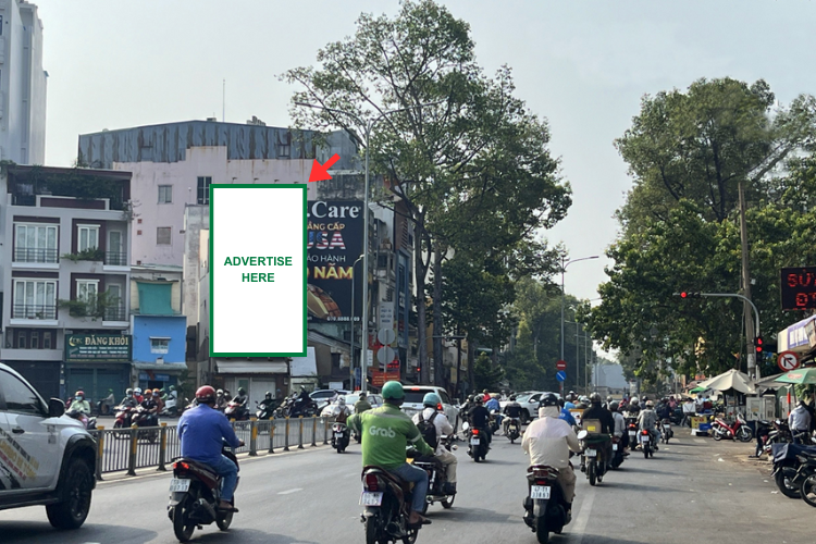 1 Panel Vertical Wallscape Billboard at 129 Tran Phu, Cho Quan Ward, Ho Chi Minh City (Intersection of Tran Phu - Le Hong Phong)