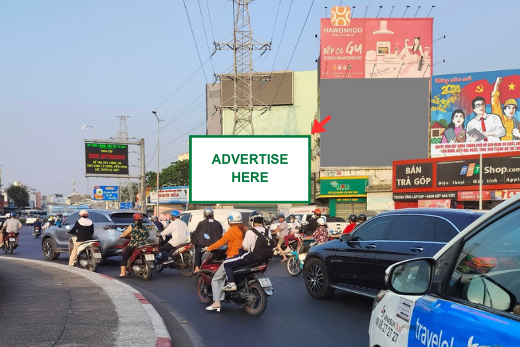 1 Panel Horizontal Wallscape Billboard at 1041 Hong Bang, Binh Tay Ward, Ho Chi Minh City (Phu Lam roundabout)