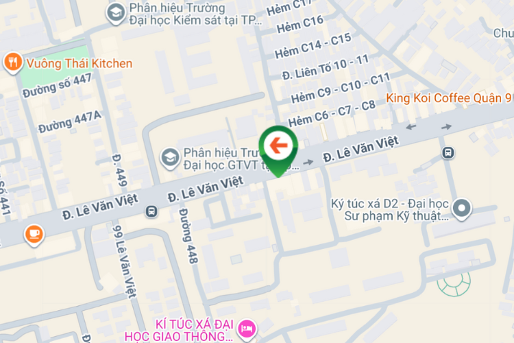 Map - Horizontal Wall-mounted Pano Billboard at 472 Le Van Viet, Tang Nhon Phu Ward, Ho Chi Minh City