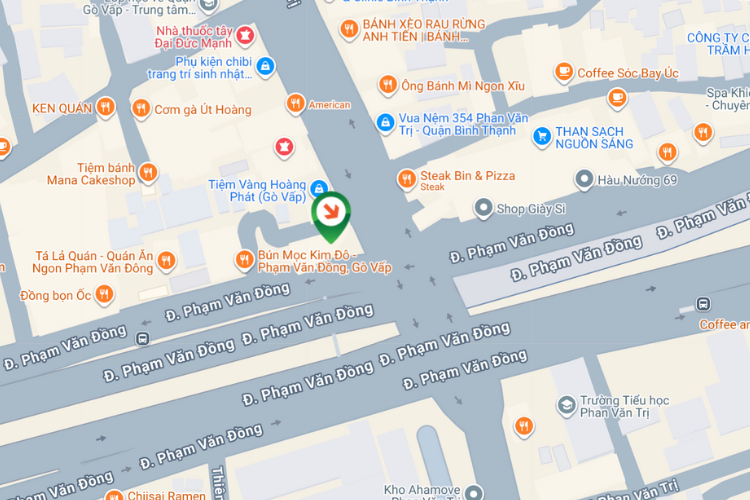 Map -  Horizontal Wallscape Billboard at 405 Phan Van Tri, Hanh Thong Ward, Ho Chi Minh City