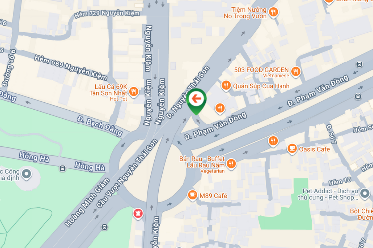 Map - Horizontal Wallscape Billboard at 2A Nguyen Thai Son, Hanh Thong Ward, Ho Chi Minh City