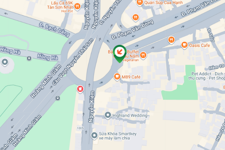 Map -  Horizontal Wallscape Billboard at 12 Pham Van Dong, Hanh Thong Ward, Ho Chi Minh City