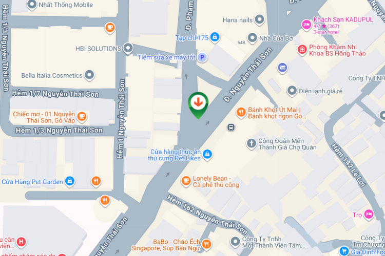 Map - Horizontal Unipole Billboard at 13 Nguyen Thai Son, Hanh Thong Ward, Ho Chi Minh City