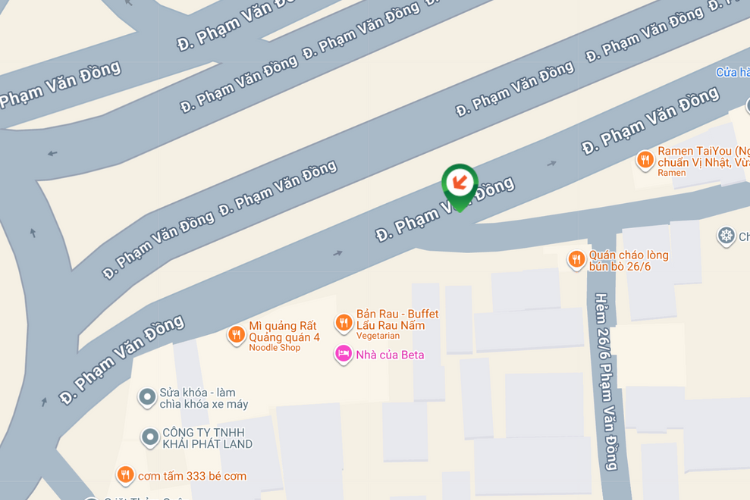 Map - Horizontal Unipole Billboard at 24 Pham Van Dong, Hanh Thong Ward, Ho Chi Minh City