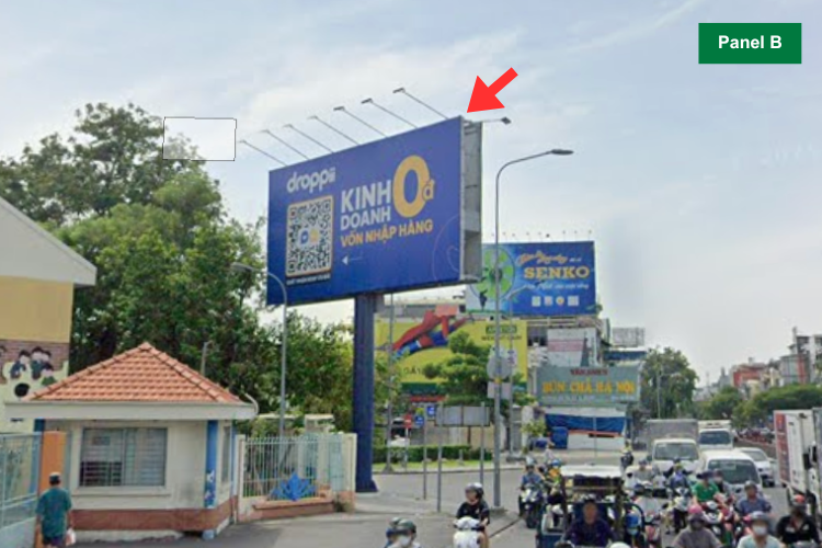 Panel B -  Horizontal Unipole Billboard at 626 Phan Van Tri, Hanh Thong Ward, Ho Chi Minh City