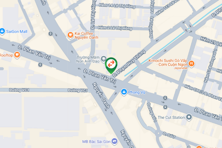 Map -  Horizontal Unipole Billboard at 626 Phan Van Tri, Hanh Thong Ward, Ho Chi Minh City