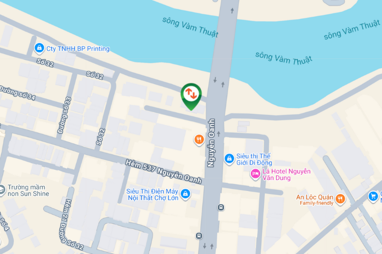 Map -  Horizontal Unipole Billboard at B1 Nguyen Oanh, Go Vap Ward, Ho Chi Minh City