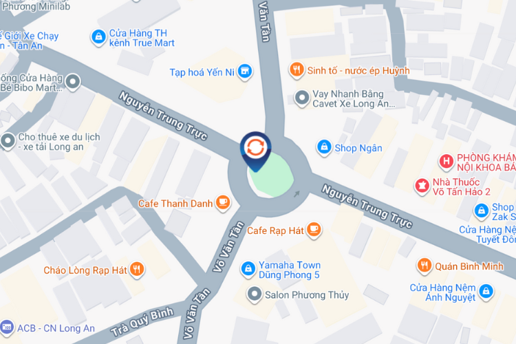 Map - Horizontal LED Circular Unipole Billboard at 1 Nguyen Trung Truc, Long An Ward, Tay Ninh