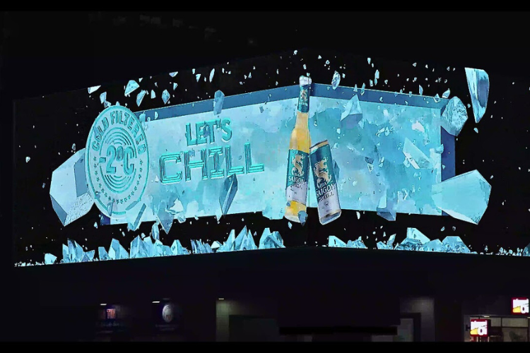3D LED pano from Saigon Beer