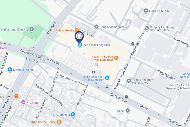 Map - Horizontal LCD Billboard at Aeon Mall Long Bien, Bo De Ward, Ha Noi City