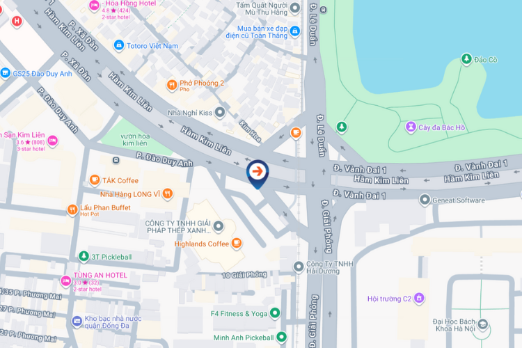 Map - Horizontal LED Unipole Billboard at 2R5R+275 Phuong Mai, Dong Da, Ha Noi City