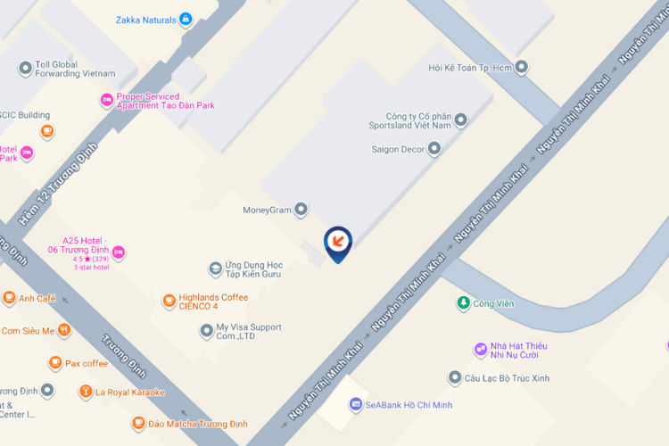 Map - Horizontal LED Screen Billboard at 180 Nguyen Thi Minh Khai, Xuan Hoa, Ho Chi Minh City