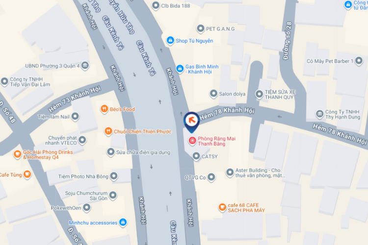 Map - Horizontal LED Screen Billboard at 78 Khanh Hoi, Khanh Hoi, Ho Chi Minh City