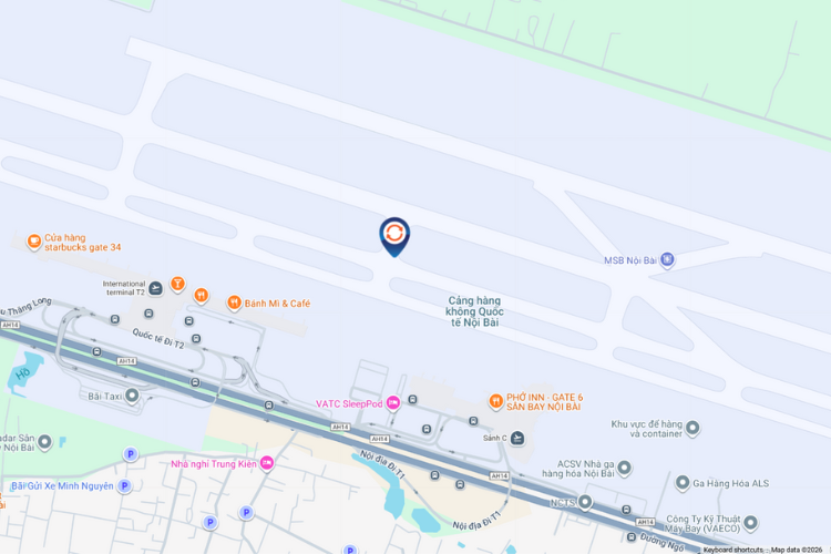 Map - LED Column Cladding Billboard at Noi Bai International Airport, Noi Bai, Ha Noi City (Check-in Area A, Terminal T1)