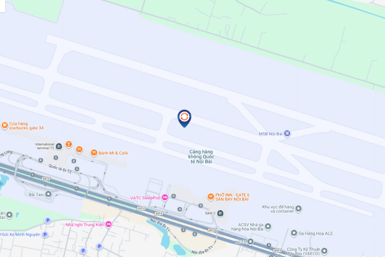 Map - LED Wall Cladding Billboard at Noi Bai International Airport, Noi Bai, Ha Noi City (Check-in Area B, Terminal T1)