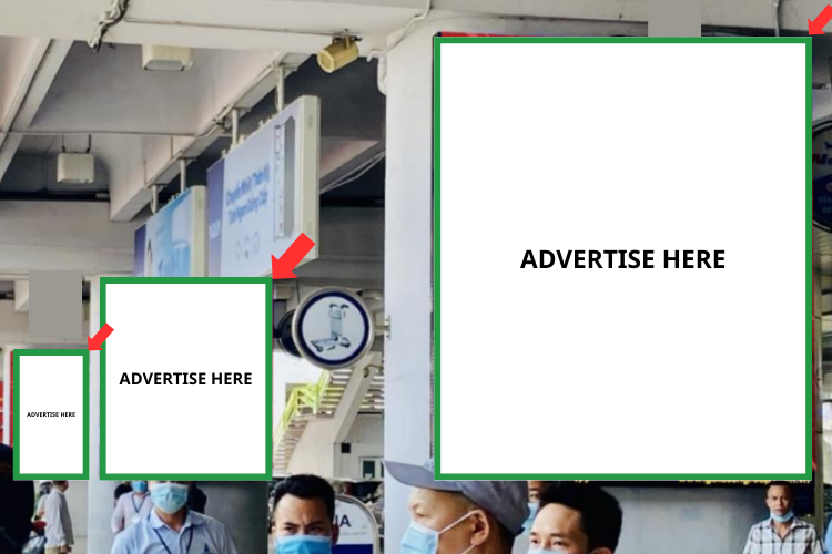 8 Sided Horizontal LED Wall Cladding Billboard at Noi Bai International Airport, Noi Bai, Ha Noi City (Halls A and B, Level 1, Terminal T1)