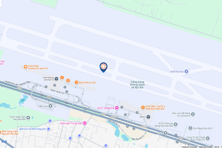 Map - Horizontal LED Wall Cladding Billboard at Noi Bai International Airport, Noi Bai, Ha Noi City (Halls A and B, Level 1, Terminal T1)