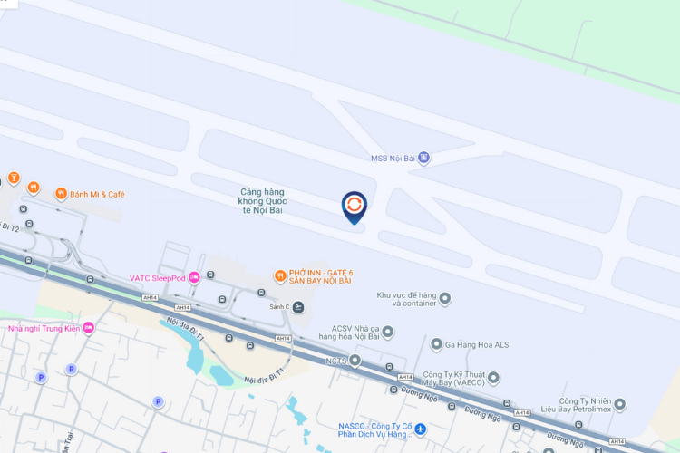 Map - Vertical LED Column Cladding Billboard at Noi Bai International Airport, Noi Bai, Ha Noi City (Security screening area, Wing B, Terminal T1)