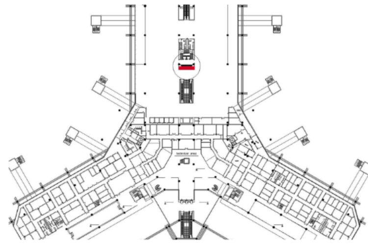 Map - Vertical LED Screen Billboard at Noi Bai International Airport, Noi Bai, Ha Noi City (VIP lounge access area, Level 3, Terminal T1)