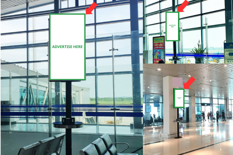 6 Sided Vertical LED Column Cladding Billboard at Cat Bi International Airport, Hai An, Hai Phong City (Domestic Terminal)
