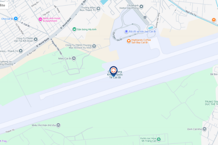 Map - Vertical LED Column Cladding Billboard at Cat Bi International Airport, Hai An, Hai Phong City (Domestic Terminal)