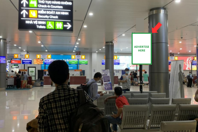 Vertical LED Column Cladding Billboard at Phu Cat Airport, Phu Cat, Gia Lai (Battery Charging Areas)