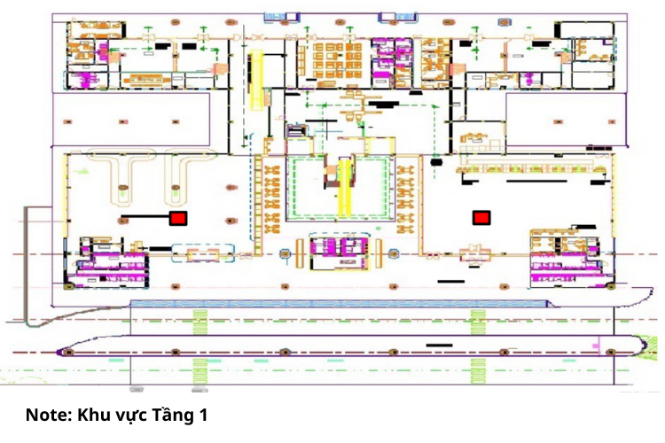 Map - Level 1 - Vertical LED Column Cladding Billboard at Phu Cat Airport, Phu Cat, Gia Lai (Battery Charging Areas)