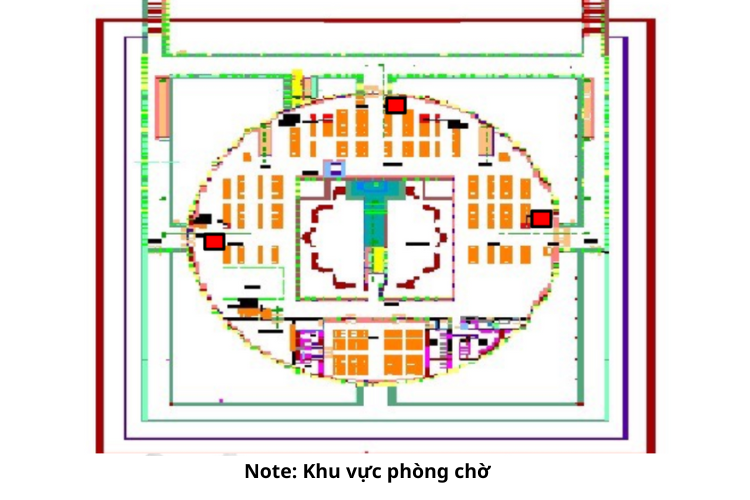 Map - Waiting Area - Vertical LED Column Cladding Billboard at Phu Cat Airport, Phu Cat, Gia Lai (Battery Charging Areas)