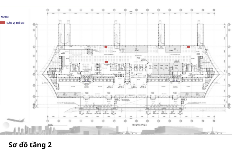 Map - Level 2 - Vertical LED Column Cladding Billboard at Phu Bai International Airport, Phu Bai, Hue City (Battery Charging Areas)