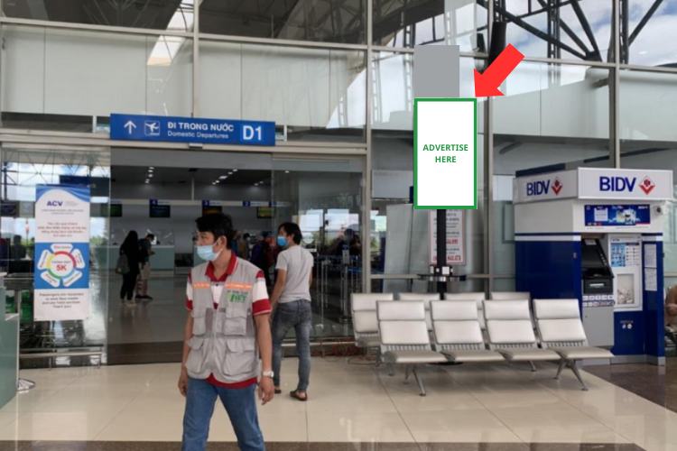 Vertical LED Column Cladding Billboard at Lien Khuong International Airport, Duc Trong, Lam Dong (Battery Charging Areas)