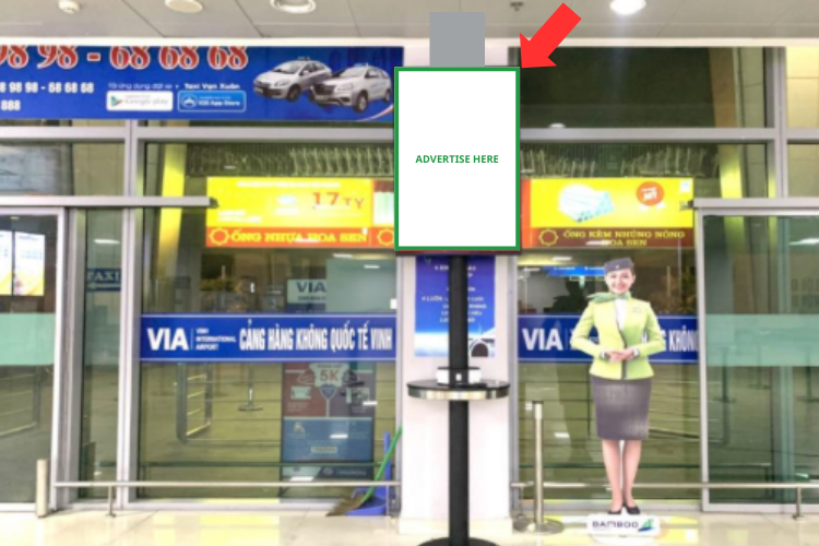 5 Panel Vertical LED Column Cladding Billboard at Vinh International Airport, Vinh Hung, Nghe An (Battery Charging Areas)