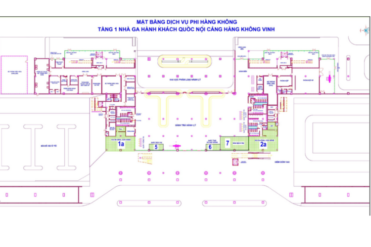 Map - Vertical LED Column Cladding Billboard at Vinh International Airport, Vinh Hung, Nghe An (Battery Charging Areas)