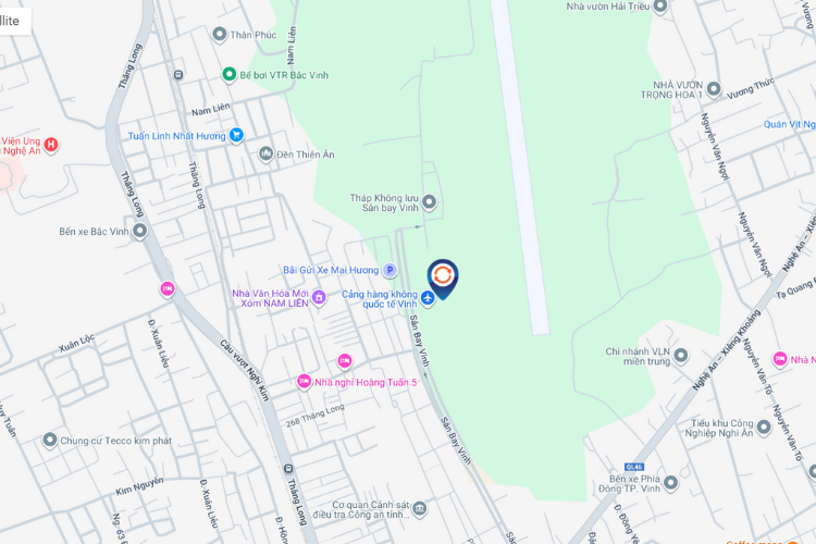 Map - Vertical LED Column Cladding Billboard at Vinh International Airport, Vinh Hung, Nghe An (Battery Charging Areas)