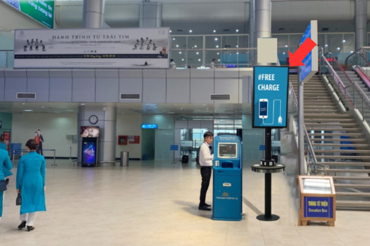6 Panel Vertical LED Column Cladding Billboard at Cam Ranh International Airport, Bac Cam Ranh, Khanh Hoa (Battery Charging Areas)