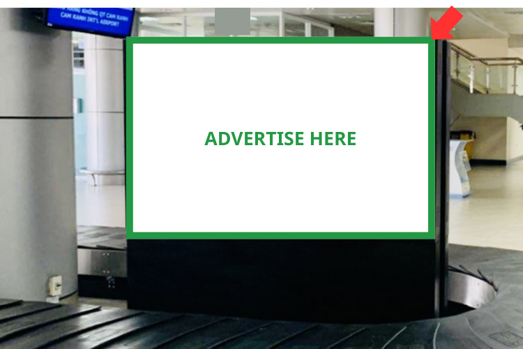 4 Panel Horizontal LED Screen Billboard at Cam Ranh International Airport, Bac Cam Ranh, Khanh Hoa (Baggage Carousel Head LCD)