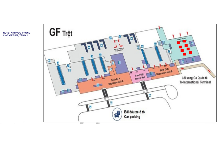 Map - Vertical LED Column Cladding Billboard at Tan Son Nhat International Airport, Tan Son Hoa, Ho Chi Minh City (Waiting lounge)