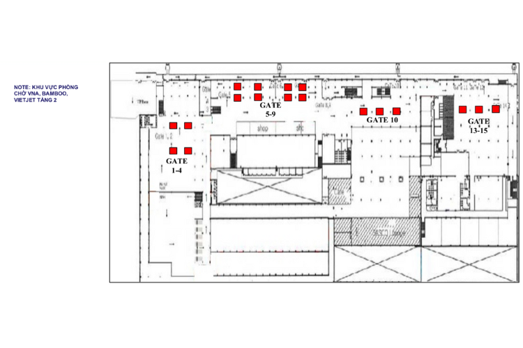 Map - Vertical LED Column Cladding Billboard at Tan Son Nhat International Airport, Tan Son Hoa, Ho Chi Minh City (Waiting lounge)