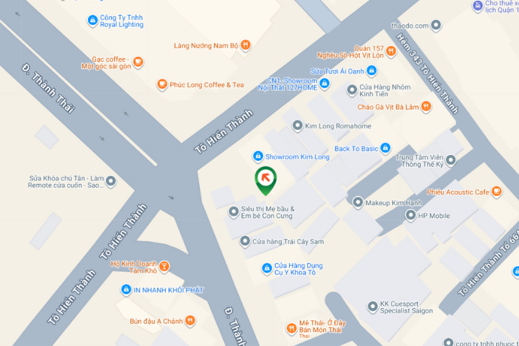 Map - Horizontal Wall-mounted Pano Billboard at 202 Thanh Thai, Hoa Hung, Ho Chi Minh City (Thanh Thai - To Hien Thanh Crossroads)