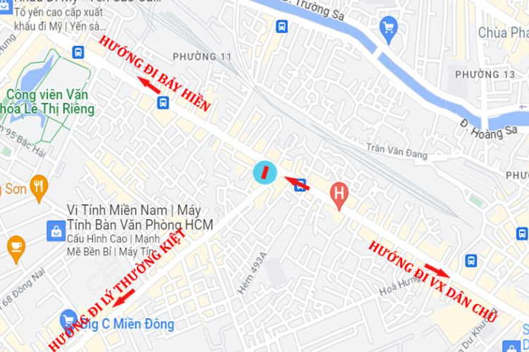 Map - Direction - Horizontal Wall-mounted Pano Billboard at 535A Cach Mang Thang Tam, Hoa Hung, Ho Chi Minh City